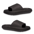 Kendal Womens Thick Chunky Sole Cloud Slides (Size Large- UK 7-8) - Black
