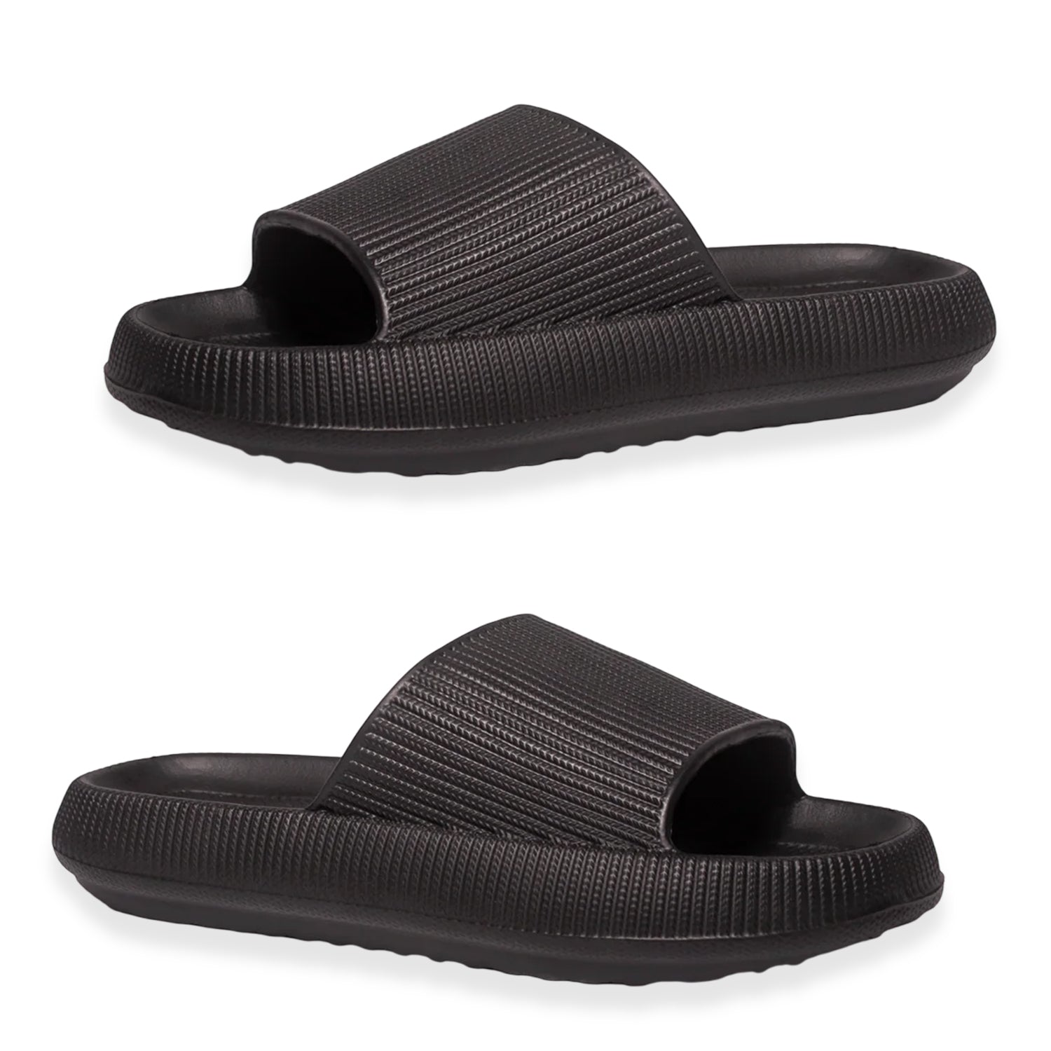 Kendal Womens Thick Chunky Sole Cloud Slides (Size Medium- UK 5-6) - Black V32359746 0