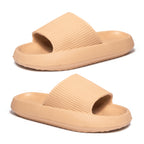 Kendal Womens Thick Chunky Sole Cloud Slides (Size Large 7-8) - Beige_8612059