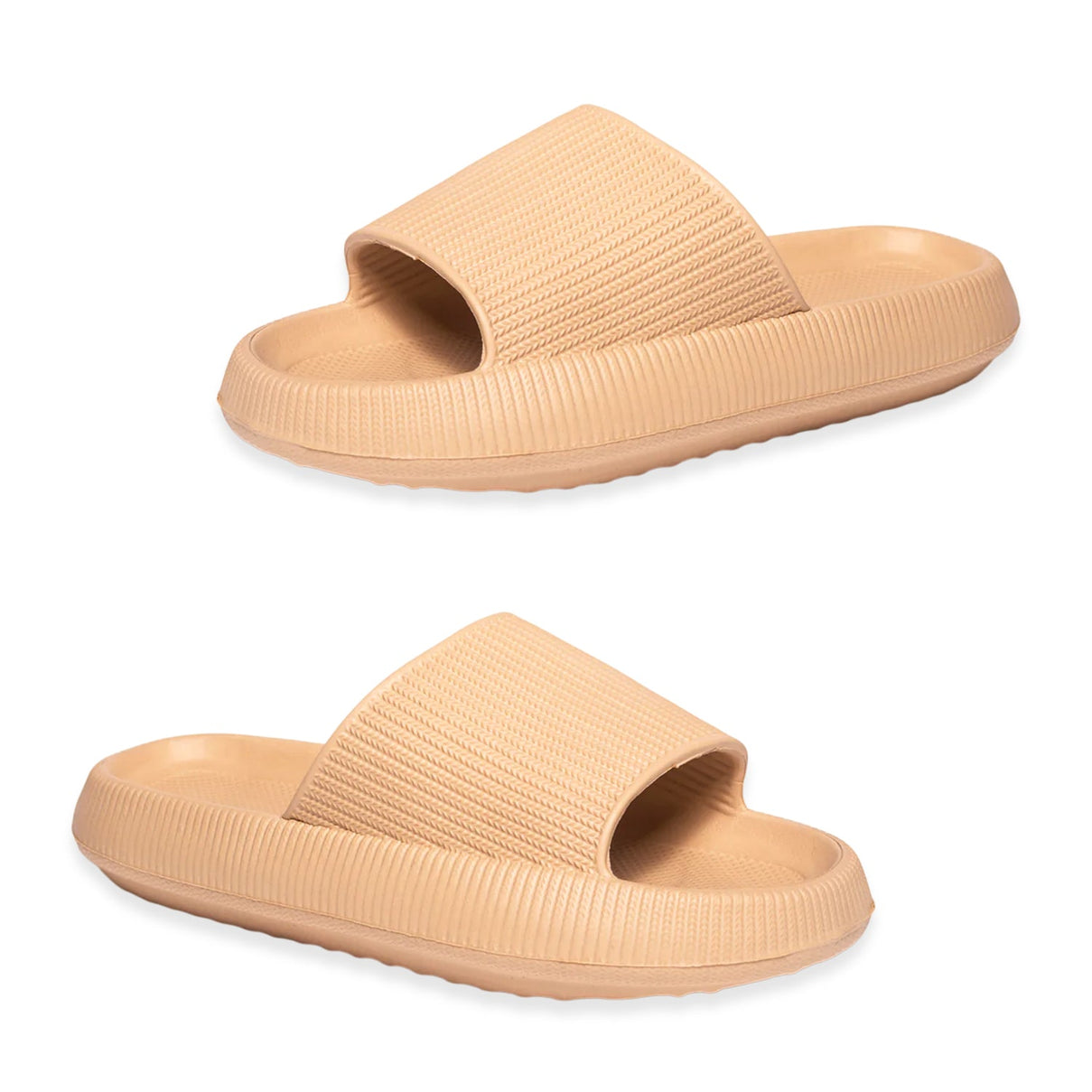 Kendal Womens Thick Chunky Sole Cloud Slides (Size Large 7-8) - Beige V32351655 0