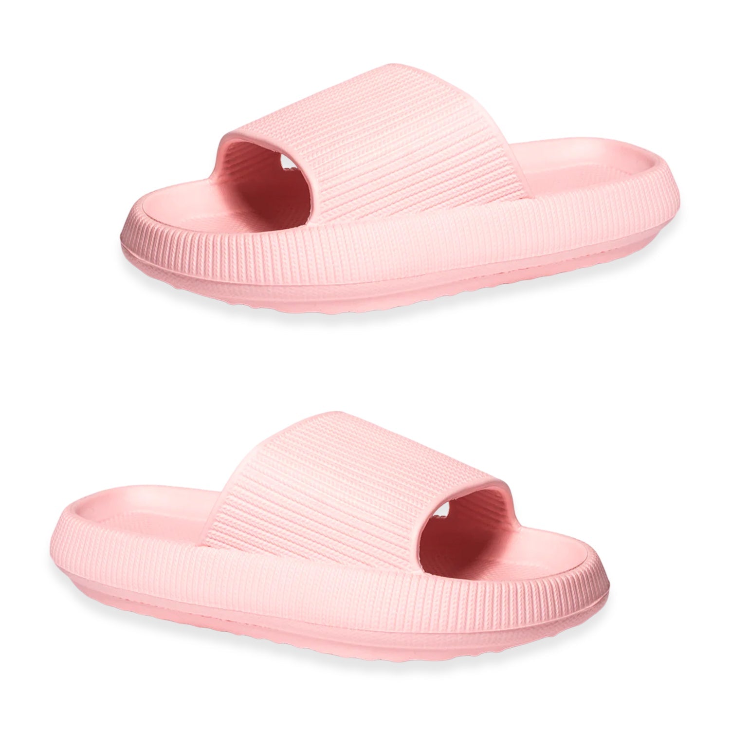 Kendal Womens Thick Chunky Sole Cloud Slides (Size Medium 5-6) - Pink V32356860 0