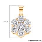 D'Joy - GRA Certified (D-VVS1) Moissanite Pressure Set Pendant in Yellow Gold Plated Sterling Silver 2.30 Ct._8612144_5