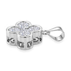 D'Joy - GRA Certified (D-VVS1) Moissanite Pendant in Rhodium Overlay Sterling Silver_8612145_3