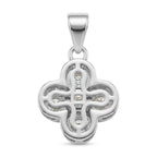 D'Joy - GRA Certified (D-VVS1) Moissanite Pendant in Rhodium Overlay Sterling Silver_8612145_4