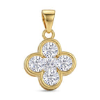 D'Joy - GRA Certified (D-VVS1) Moissanite Pendant in Yellow Gold Plated Sterling Silver_8612147