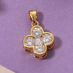 D'Joy - GRA Certified (D-VVS1) Moissanite Pendant in Yellow Gold Plated Sterling Silver_8612147_2