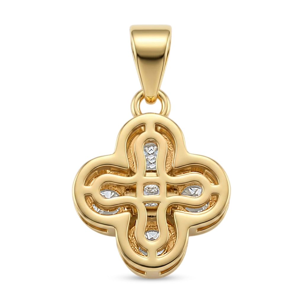 D'Joy - GRA Certified (D-VVS1) Moissanite Pendant in Yellow Gold Plated Sterling Silver_8612147_4
