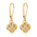 D'Joy - GRA Certified Moissanite Cluster Earring with Lever Back in Yellow Gold Plated Sterling Silver 1.00 Ct._8612170_4