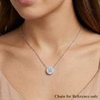D'Joy - GRA Certified (D-VVS1) Moissanite Halo Pendant in Rhodium Overlay Sterling Silver 3.05 Ct._8612180_1