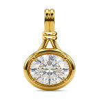 D'Joy - GRA Certified Moissanite Solitaire Pendant in Yellow Gold Plated Sterling Silver 1.40 Ct._8612209