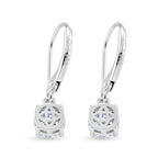 D'Joy - GRA Certified Moissanite Solitaire Drop Earring with Lever Back in Rhodium Overlay Sterling Silver 1.50 Ct._8612227_4