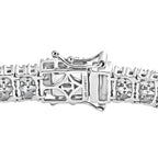 Luxuriant - Lab Grown Diamond (SI/G-H) Bracelet (Size - 7.5) with GB Lock Box in Rhodium Overlay Sterling Silver 11.00 Ct, Silver Wt. 20.20 Gms_8612482_3