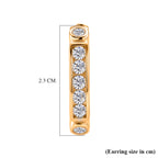 D'Joy - GRA Certified Moissanite Hoop Earring with Clasp in Yellow Gold Plated Sterling Silver 1.54 Ct._8612485_5