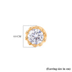 D'Joy - GRA Certified (D-VVS1) Moissanite Solitaire Stud Earring with Push Post in Yellow Gold Plated Sterling Silver 1.50 Ct._8612488_5