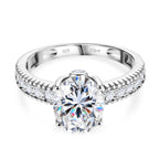 D'Joy - GRA Certified Moissanite Ring in Rhodium Overlay Sterling Silver 3.36 Ct._8612894