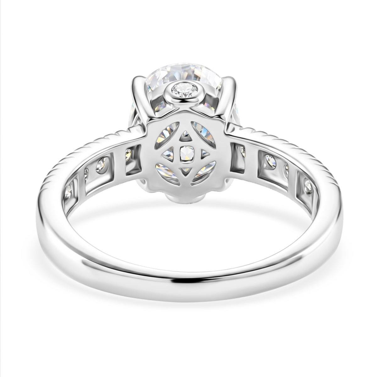 D'Joy - GRA Certified Moissanite Ring in Rhodium Overlay Sterling Silver 3.36 Ct. 8612894 5