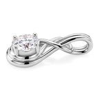 D'Joy - GRA Certified Moissanite Solitaire Pendant in Rhodium Overlay Sterling Silver_8612903_3