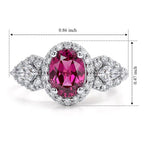 D'Joy Colour Change Garnet, Moissanite Main Stone With Surrounding Stone Ring in Rhodium OverlaySterling Silver  2.350  Ct._8612924_5
