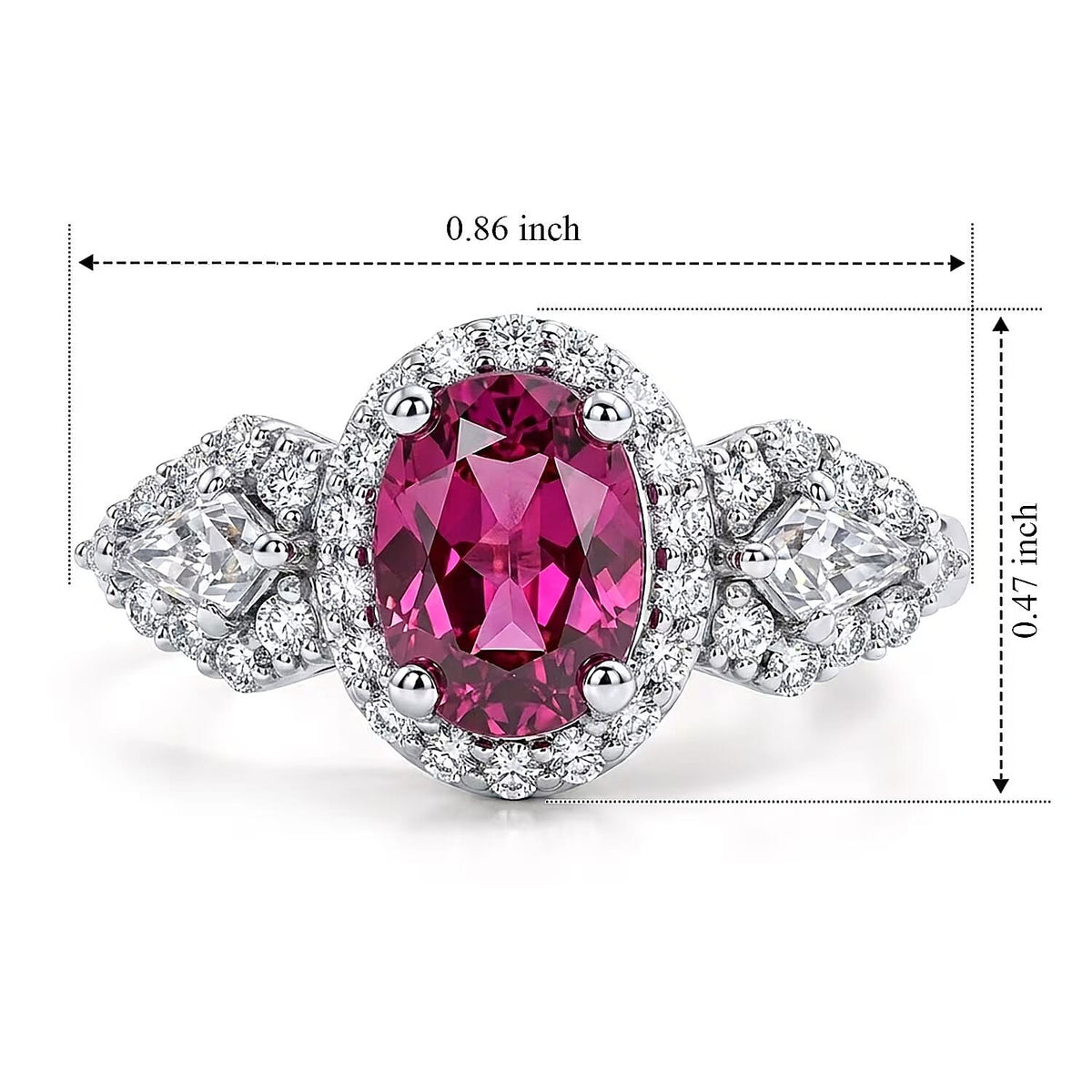 Certified and Appraised D'Joy Colour Change Garnet, Moissanite Main Stone With Surrounding Stone Ring in Rhodium Overlay Sterling Silver  2.350  Ct. 8612924 4