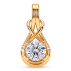 D'Joy - GRA Certified (D-VVS1) Moissanite Solitaire Pendant in Yellow Gold Plated Sterling Silver_8612949