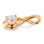 D'Joy - GRA Certified (D-VVS1) Moissanite Solitaire Pendant in Yellow Gold Plated Sterling Silver_8612949_3