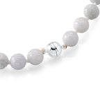 D'Joy - Natural White Jade Beads Necklace (Size - 20) with Magnetic Lock in Rhodium Overlay Sterling Silver 500.00 Ct._8612958_4