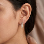 D'Joy - GRA Certified (D-VVS1) Moissanite Hoop Earring with Clasp in Yellow Gold Plated Sterling Silver 1.00 Ct._8612974_1