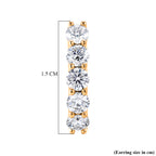 D'Joy - GRA Certified (D-VVS1) Moissanite Hoop Earring with Clasp in Yellow Gold Plated Sterling Silver 1.00 Ct._8612974_5