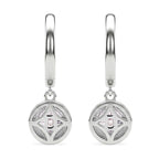 D'Joy - GRA Certified (D-VVS1) Moissanite Hoop Drop Earring with Clasp in Rhodium Overlay Sterling Silver 1.50 Ct._8613004_4