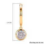 D'Joy - GRA Certified (D-VVS1) Moissanite Hoop Drop Earring with Clasp in Yellow Gold Plated Sterling Silver 1.50 Ct._8613005_5