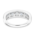 D'Joy - GRA Certified Moissanite 7 Stone Ring in Rhodium Overlay Sterling Silver 1.68 Ct._8613021_4