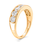 D'Joy - GRA Certified (D-VVS1) Moissanite 7 Stone Ring in Yellow Gold Plated Sterling Silver 1.68 Ct._8613025_3