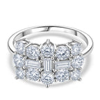 D'Joy - GRA Certified (D-VVS1) Moissanite Boat Ring in Rhodium Overlay Sterling Silver 2.00 Ct._8613042