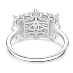 D'Joy - GRA Certified (D-VVS1) Moissanite Boat Ring in Rhodium Overlay Sterling Silver 2.00 Ct._8613042_4