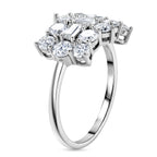 D'Joy - GRA Certified (D-VVS1) Moissanite Boat Ring in Rhodium Overlay Sterling Silver 2.00 Ct._8613059_3