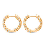 D'Joy - GRA Certified Moissanite Full Hoop Earring with Clasp in Yellow Gold Plated Sterling Silver 2.80 Ct._8613066_3