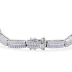 D'Joy - GRA Certified Moissanite Tennis Bracelet (Size - 7) in Rhodium Overlay Sterling Silver 5.60 Ct, Silver Wt. 12.50 Gms_8613105_3