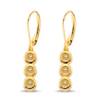 D'Joy - GRA Certified Moissanite Drop Earring with Lever Back in Yellow Gold Plated Sterling Silver 1.50 Ct._8613185_3