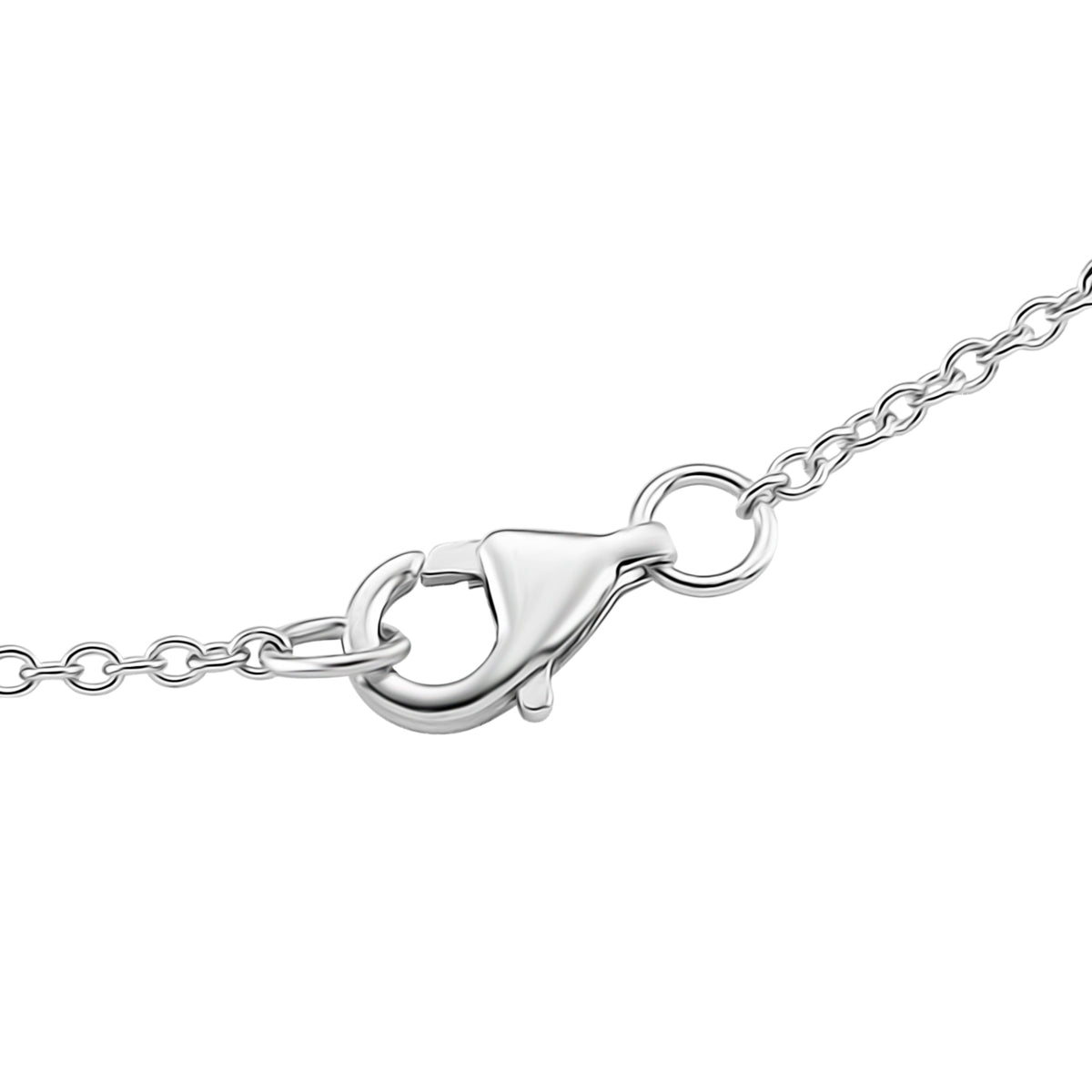 D'Joy - GRA Certified (D-VVS1) Moissanite Graduated Necklace (Size - 18) in Rhodium Overlay Sterling Silver 3.33 Ct. V32523184 5