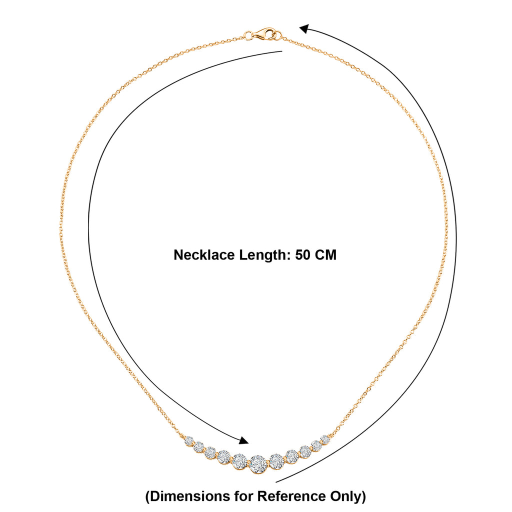 D'Joy - GRA Certified Moissanite Graduated Necklace (Size - 18) in Yellow Gold Plated Sterling Silver 3.33 Ct._8613250_5