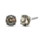 Rhapsody - 950 Platinum AAAA Turkizite Solitaire Stud Earring with Screw Back 4.75 Ct_8613276