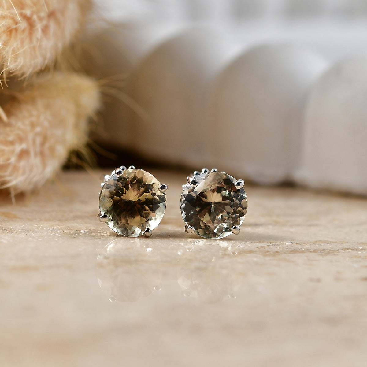 RHAPSODY - 950 Platinum AAAA Turkizite Solitaire Stud Earring with Screw Back 4.75 Ct V32610326 3