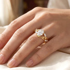 Luxuriant - SGL Certified Lab Grown Diamond (SI/G-H) Ring in 18K Vermeil Yellow Gold Plated Sterling Silver 1.30 Ct._8613531_1