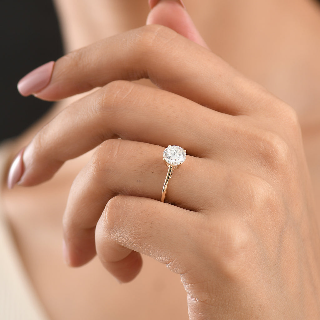 Luxuriant - 9K Yellow Gold Lab Grown Diamond (SI/G-H) Solitaire Ring 1.50 Ct._8613629_1