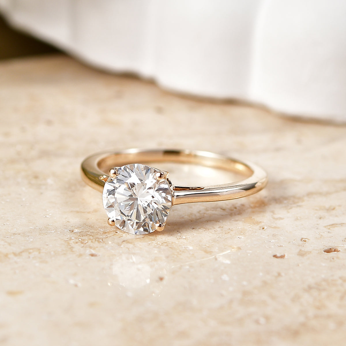 LUXURIANT 1.5 Ct. Lab Grown Diamond Solitaire Ring in 9K Yellow Gold (SI-G-H) 8613629 3