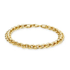 Italian Made 9K Yellow Gold Rollerball Bracelet (Size - 7.5) with Lobster Clasp, Gold Wt. 6.00 Gms_8613670