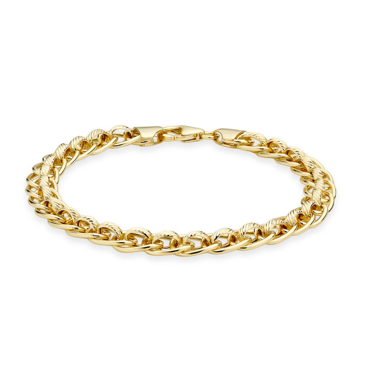Italian Made 9K Yellow Gold Rollerball Bracelet (Size - 7.5) with Lobster Clasp, Gold Wt. 6.00 Gms 8613670 1