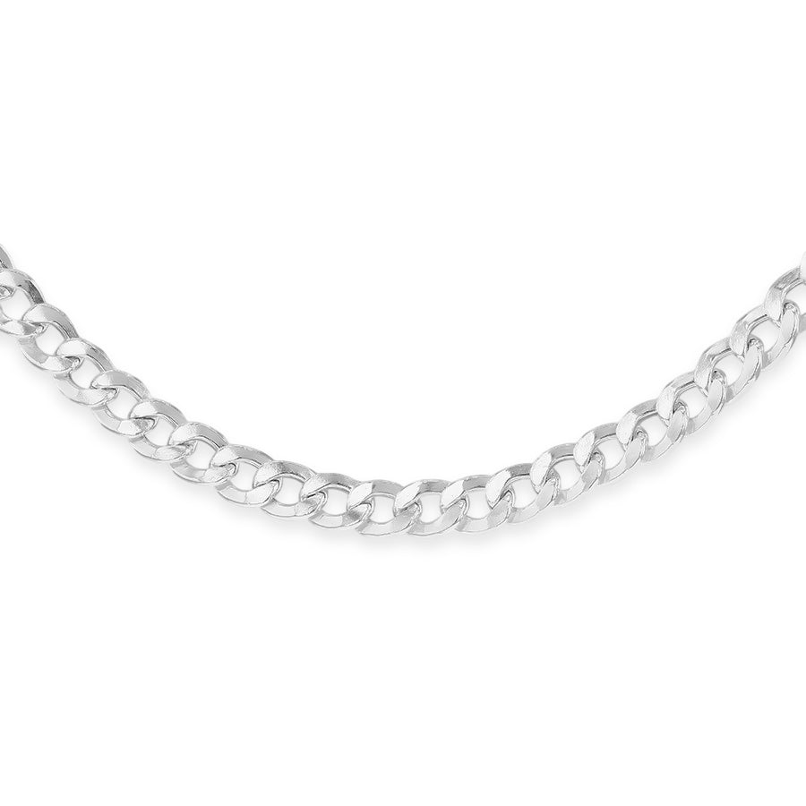 Sterling Silver Curb Chain (Size - 18) with Lobster Clasp_8613690_1