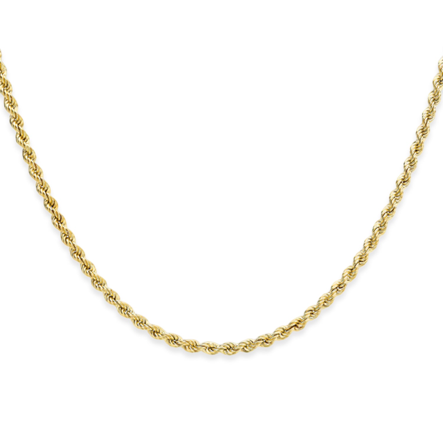 One Time Deal- 9K Yellow Gold Rope Necklace (Size - 24) 8613725 0