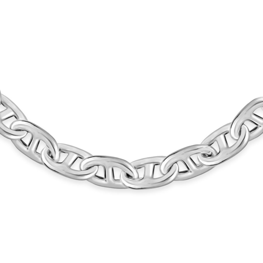 BRAND NEW - Italian Sterling Silver Rambo Necklace (Size - 20) with Lobster Clasp, Silver Wt. 34.00 Gms V32537085 0